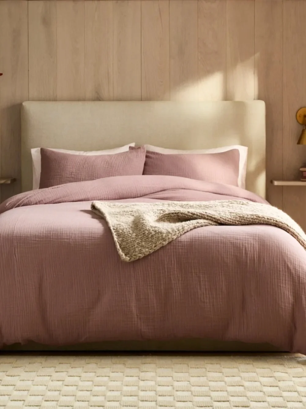 Organic Cotton Gauze Duvet Cover Fig King California King
